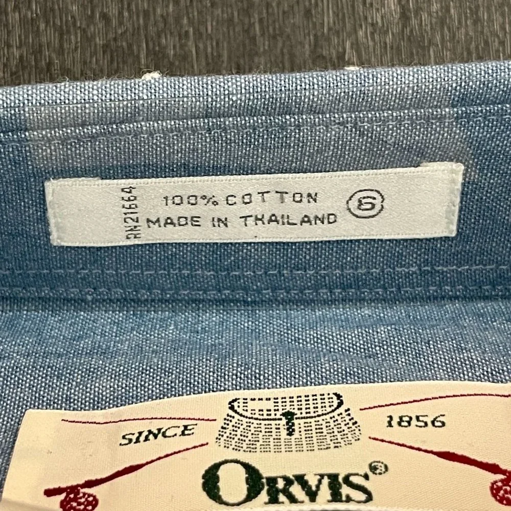 Vtg Orvis Women's Star Moon Embroidered Button Up Shirt, Size S - Picture 4 of 4